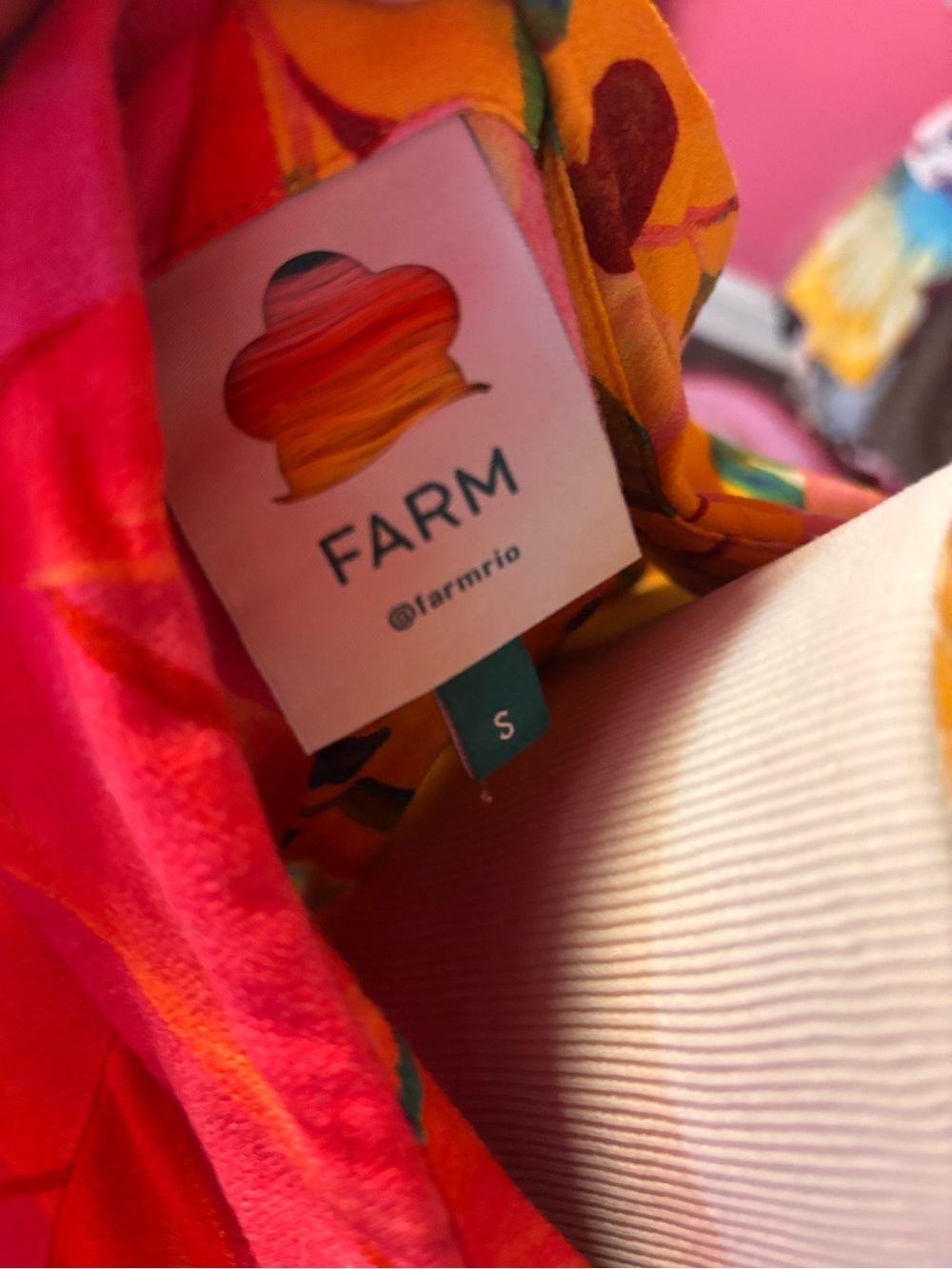Farm Rio Mixed Media Button Up Small - Picture 5 of 5